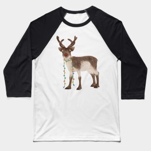 Red Nosed Reindeer Art Baseball T-Shirt